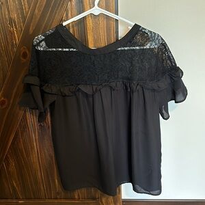 Black lace blouse Size S